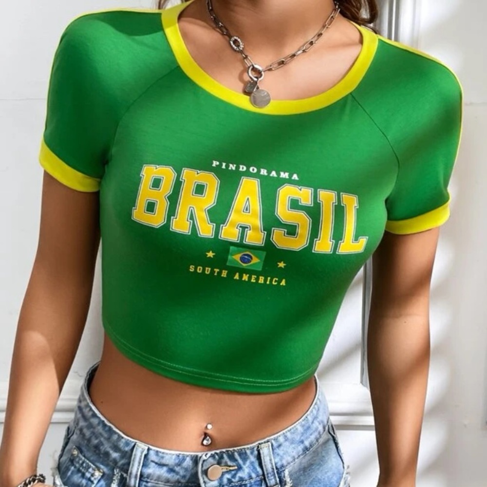 Cute fitted Brazil shirt